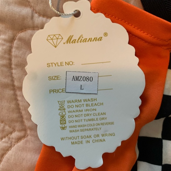 Orange & Checkered tube top - Picture 2 of 2